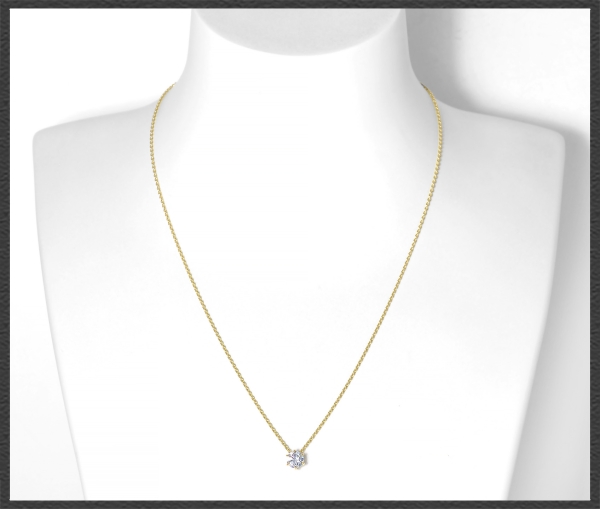 Brillant Collier aus 585 Gelbgold; 1,30ct, Si2